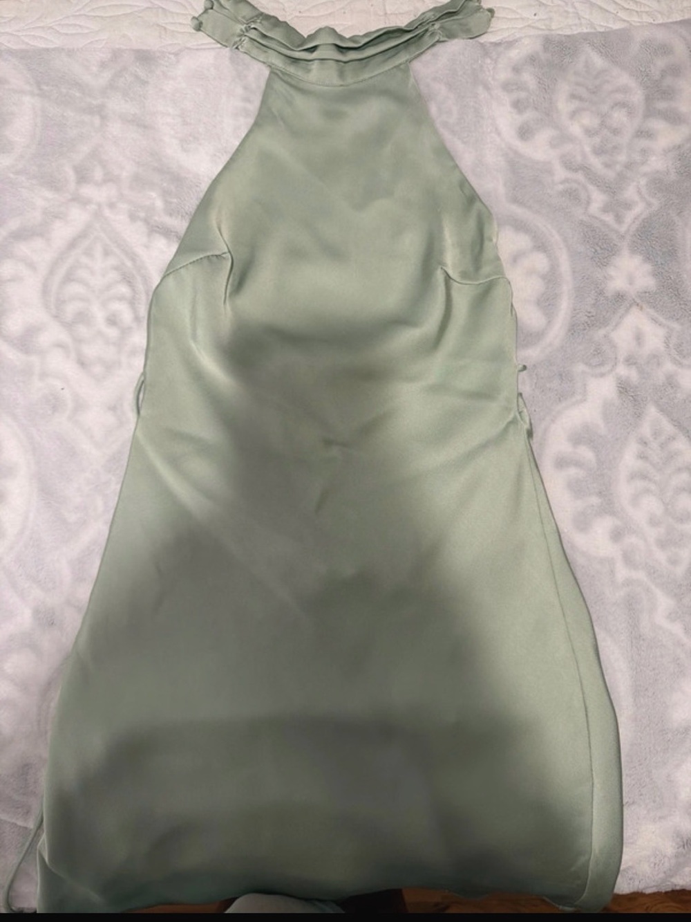 Princess Polly One-Shoulder Sage Green Dress